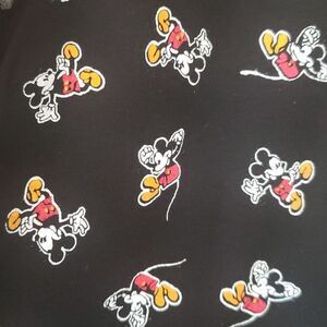 Black Mickey Mouse Print Turtleneck Shirt Sz S - Great For Under a Cardigan Sz S